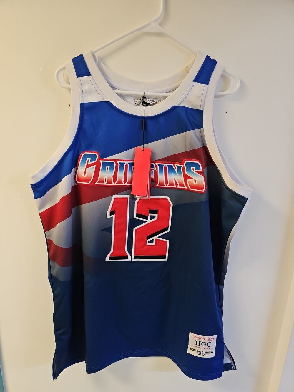 Mens Headgear Classic "Griffins" Zion Williamson #12 Jersey Size 2XL NWT